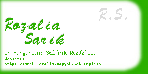 rozalia sarik business card